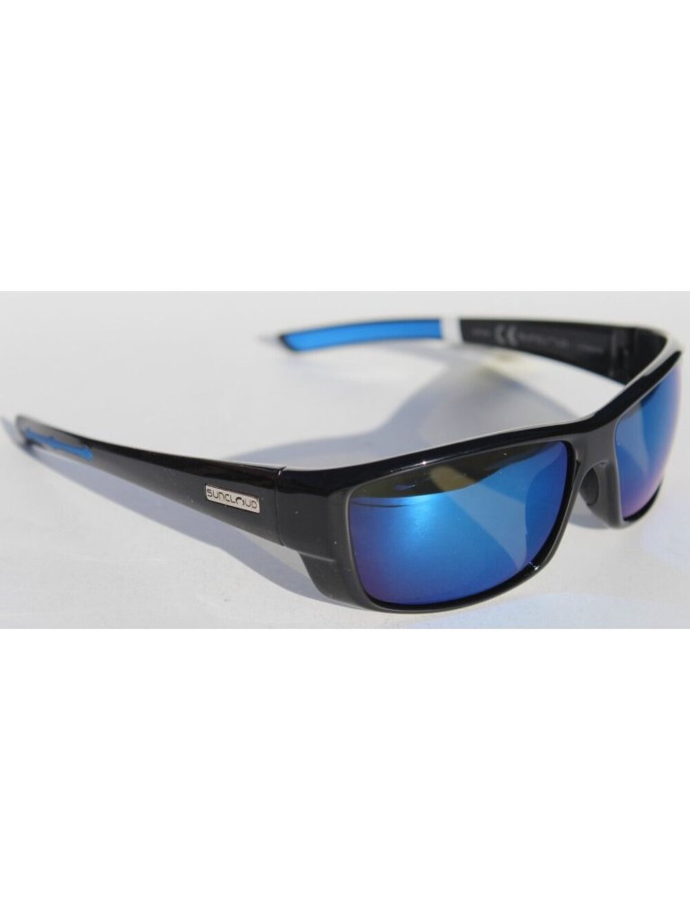 SUNCLOUD Lock POLARIZED Sunglasses Black/Blue Mirror NEW Smith Sport